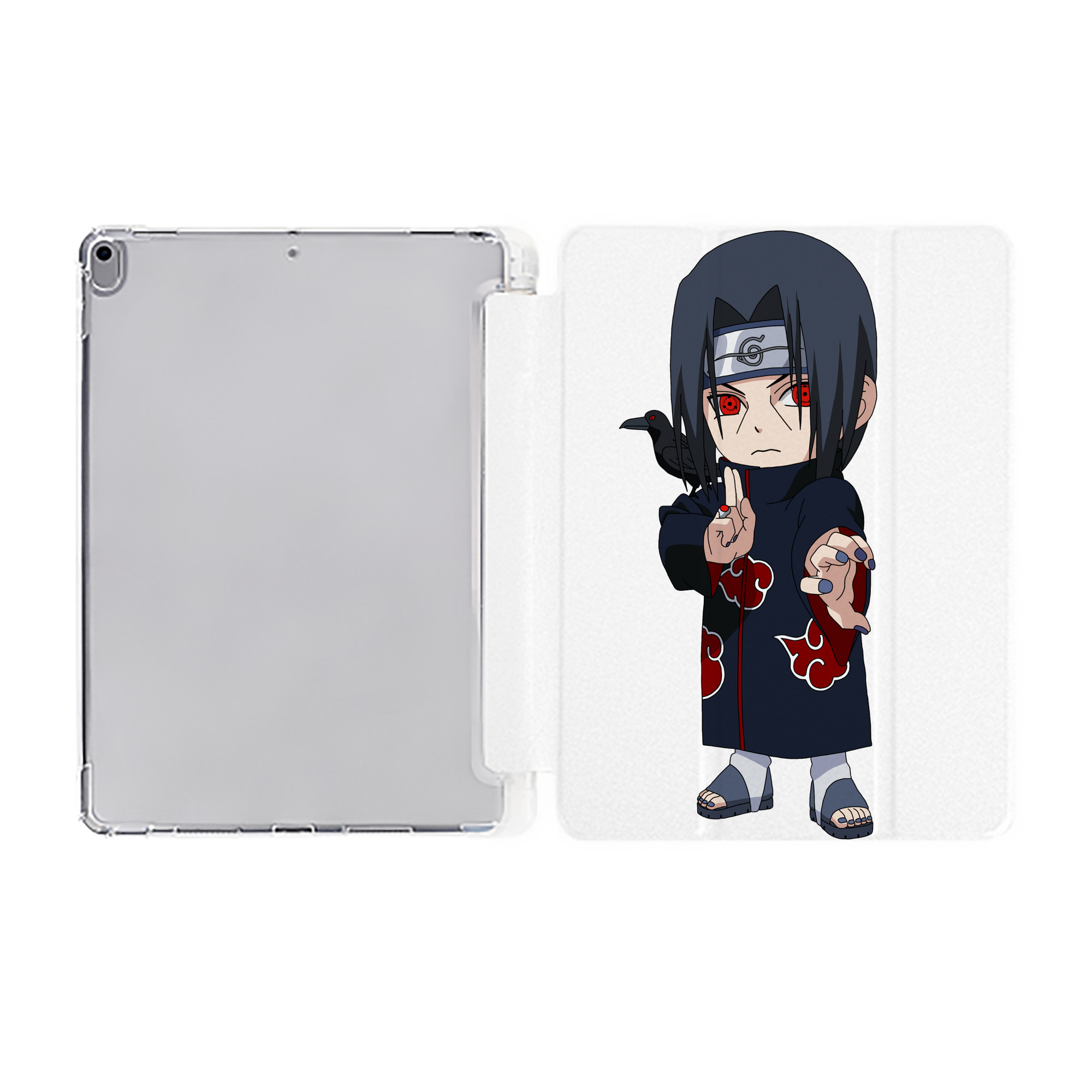 （画像用） NARUTO -ナルト- うちは イタチ Uchiha Itachi IPad ケース ペン収納付き 三つ折りスタンド PUレザー×シリコン 対応機種9.5/10.5/10.9インチ